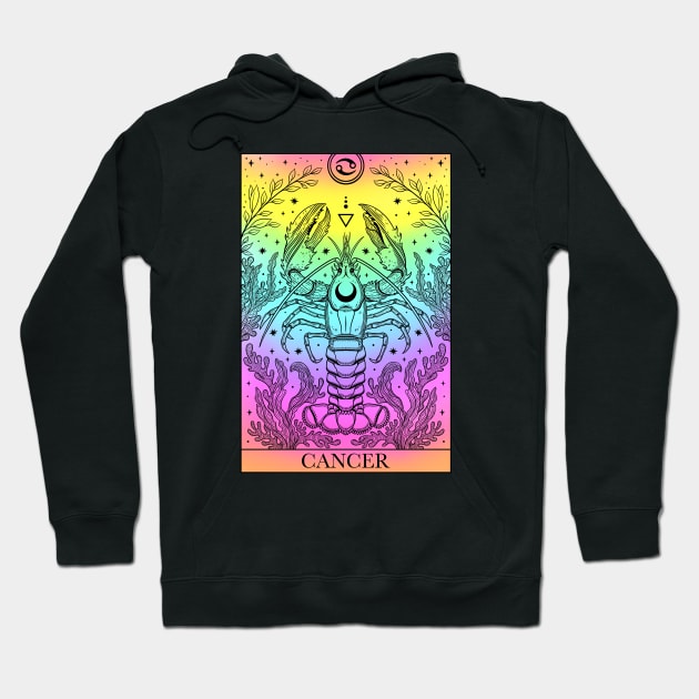 Zodiac sign tarot card Cancer Hoodie by OccultOmaStore